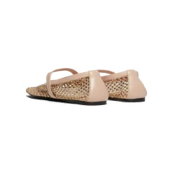 MARNI Mesh Mary Jane Ballet Flats with Crystals