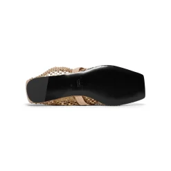 MARNI Mesh Mary Jane Ballet Flats with Crystals
