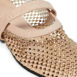 MARNI Mesh Mary Jane Ballet Flats with Crystals