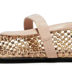 MARNI Mesh Mary Jane Ballet Flats with Crystals