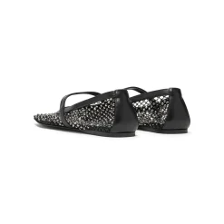 MARNI Mesh Mary Jane Flats with Crystals