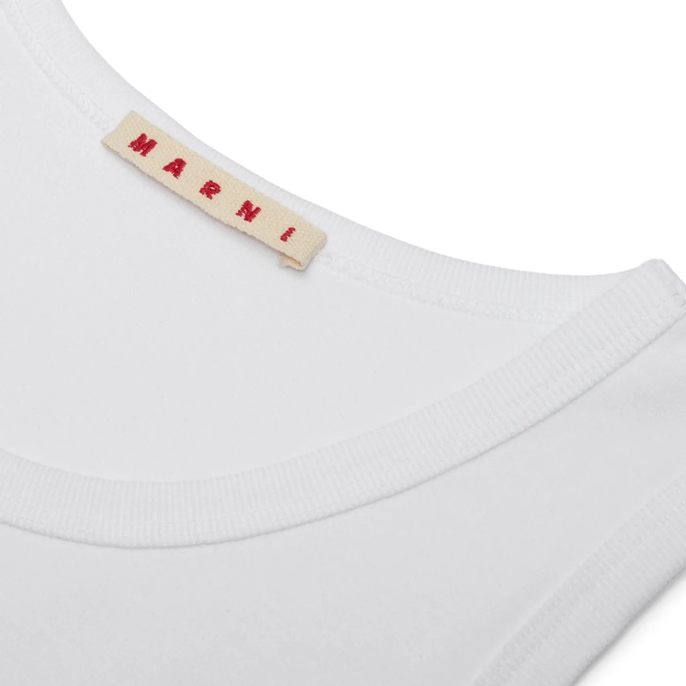 MARNI Mohair Embroidery Cotton Tank Top