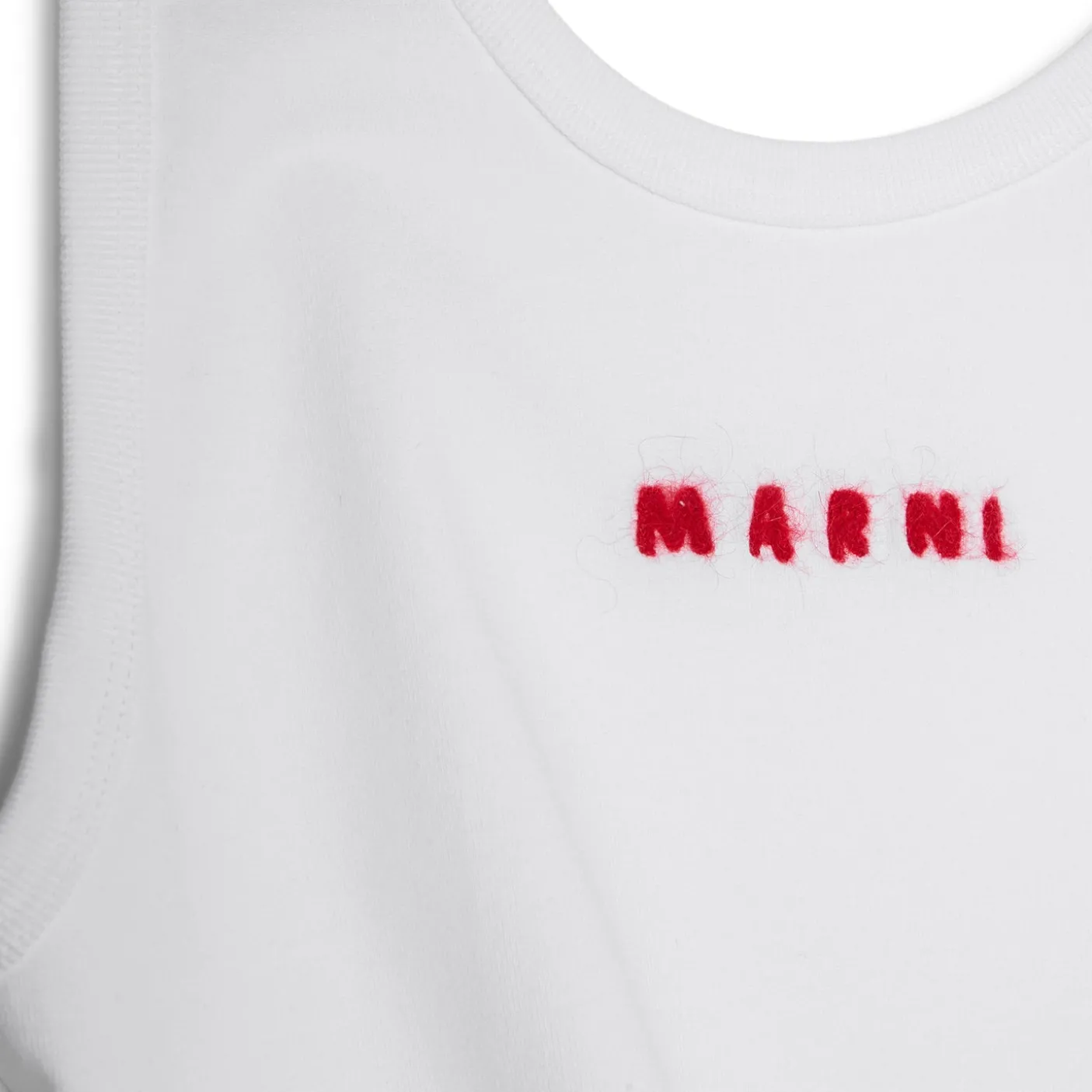 MARNI Mohair Embroidery Cotton Tank Top