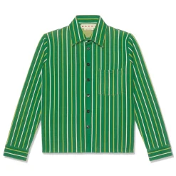 MARNI Striped Techno Knit Shirt