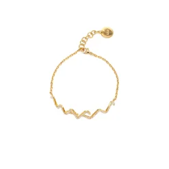 MARNI Symbol & Rhinestone Pave Chain Bracelet