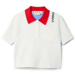 MARNI Technical Viscose Contrast Polo