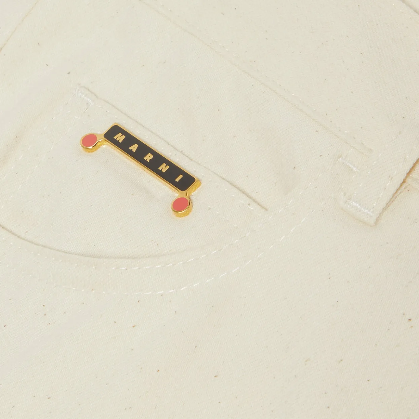 MARNI Trunkaroo Plaque Denim Wide Leg Jeans