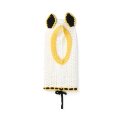 MARNI White Wool Balaclava with Ears