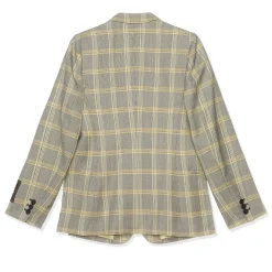 MARNI Womens Yellow Checked Tech Wool Jacket