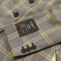 MARNI Womens Yellow Checked Tech Wool Jacket