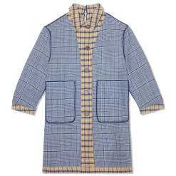MARNI Wool Checkered Reversible Coat