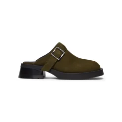 Miista Aroa Kakhi Suede Mules