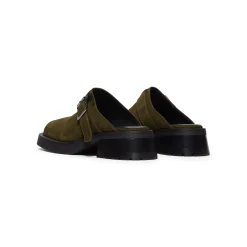 Miista Aroa Kakhi Suede Mules