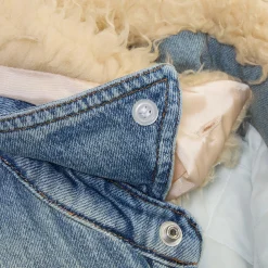 MM6 Maison Margiela Kids Faux Fur Collar Denim Jacket