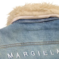 MM6 Maison Margiela Kids Faux Fur Collar Denim Jacket