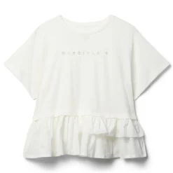 MM6 Maison Margiela Kids T-Shirt with Double Flounce