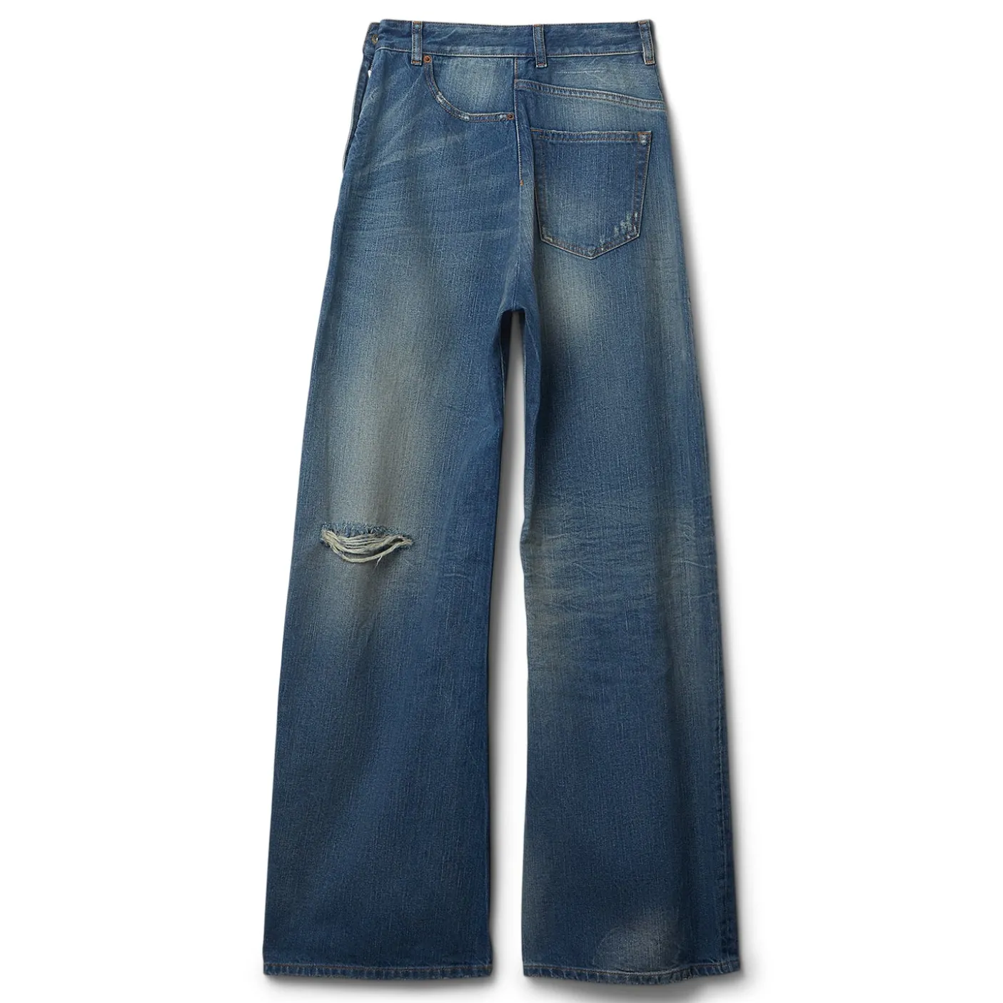 MM6 Maison Margiela Womens Twist Wide Leg Jeans