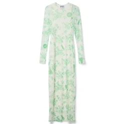 Moschino Jeans Longsleeve Printed Tulle Dress