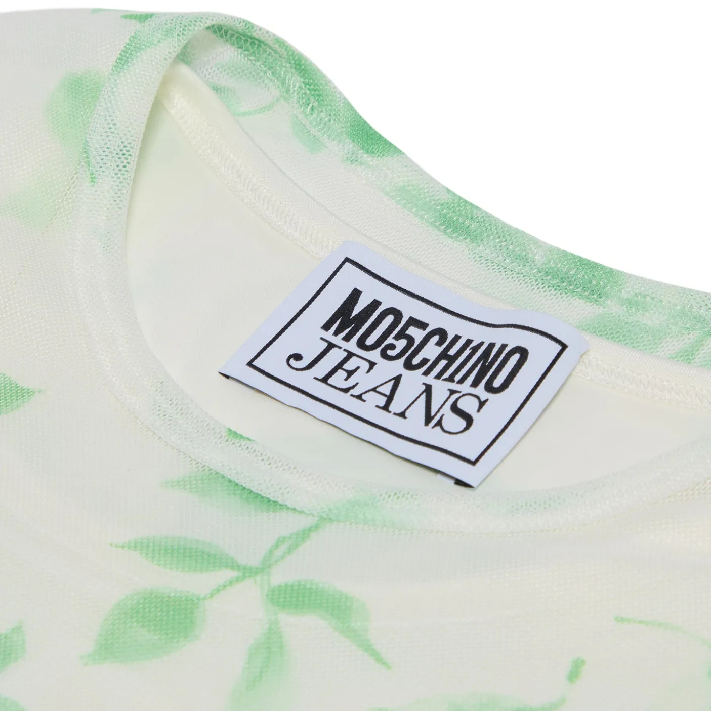 Moschino Jeans Longsleeve Printed Tulle Dress