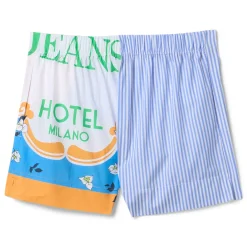 Moschino Jeans Striped Poplin Shorts