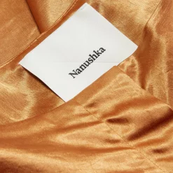 Nanushka Zaniah Crinkled Satin Wide-Leg Pants