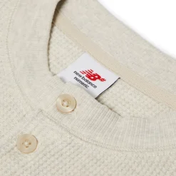 New Balance Numeric Waffle Knit Long Sleeve Henley