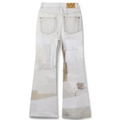OPEN YY Patchwork Effect Loose Bootcut