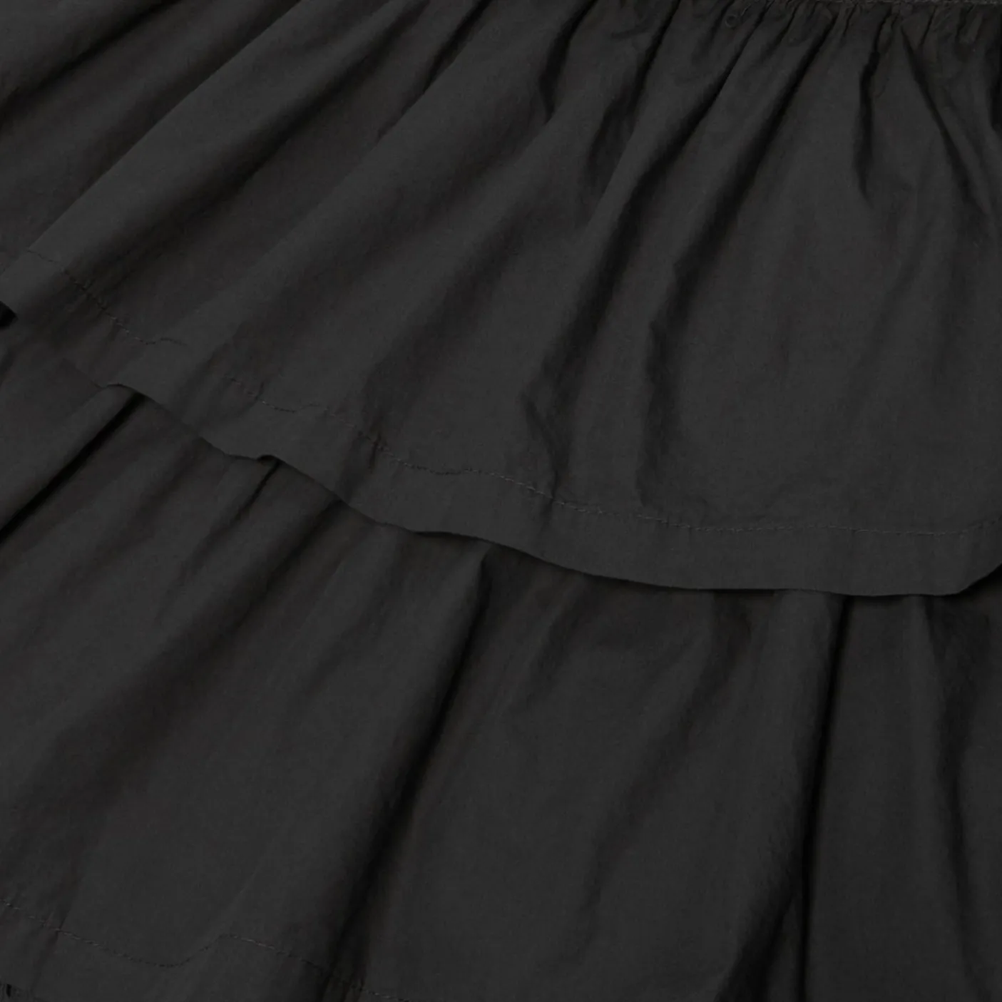 OPEN YY Rolled Waist Tiered Skirt