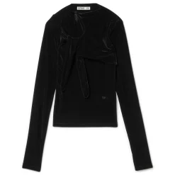OPEN YY Velvet Knot Top
