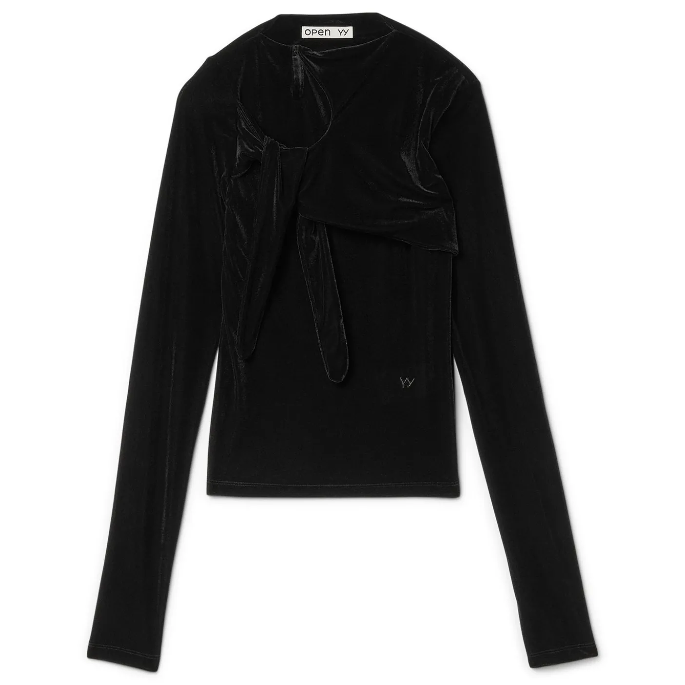 OPEN YY Velvet Knot Top