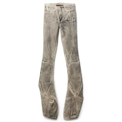 Ottolinger Raw-Edge Drape Denim Pants