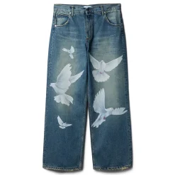 3.Paradis Freedom Doves Baggy Fit Denim Jeans