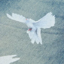 3.Paradis Freedom Doves Baggy Fit Denim Jeans