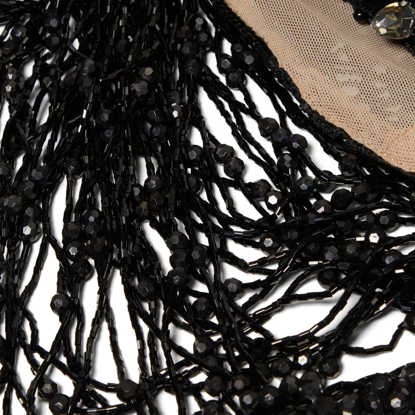 PatBO Beaded Velvet Lace Mini Dress