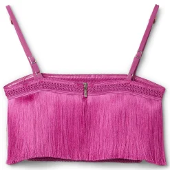 PatBO Sleeveless Fringe Cropped Top