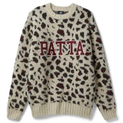 Patta Leopard Brushed Knitted Sweater