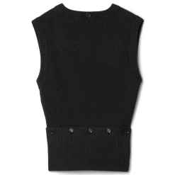 Proenza Schouler Cruz Vest in Midweight Viscose Rib Knit