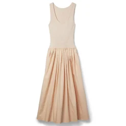 Proenza Schouler White Label Tori Knit Dress in Brushed Poplin