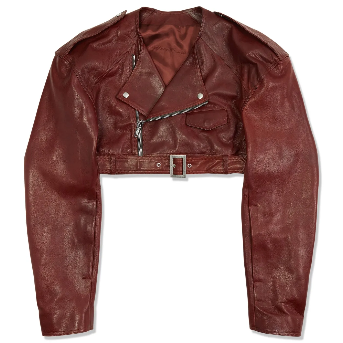Rick Owens Cropped Micro Biker Jacket