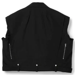 Rick Owens Hollywood Cropped Jumbo Bauhaus Stooges Vest