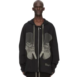 Rick Owens Ron Jumbo Zip Up Hoodie