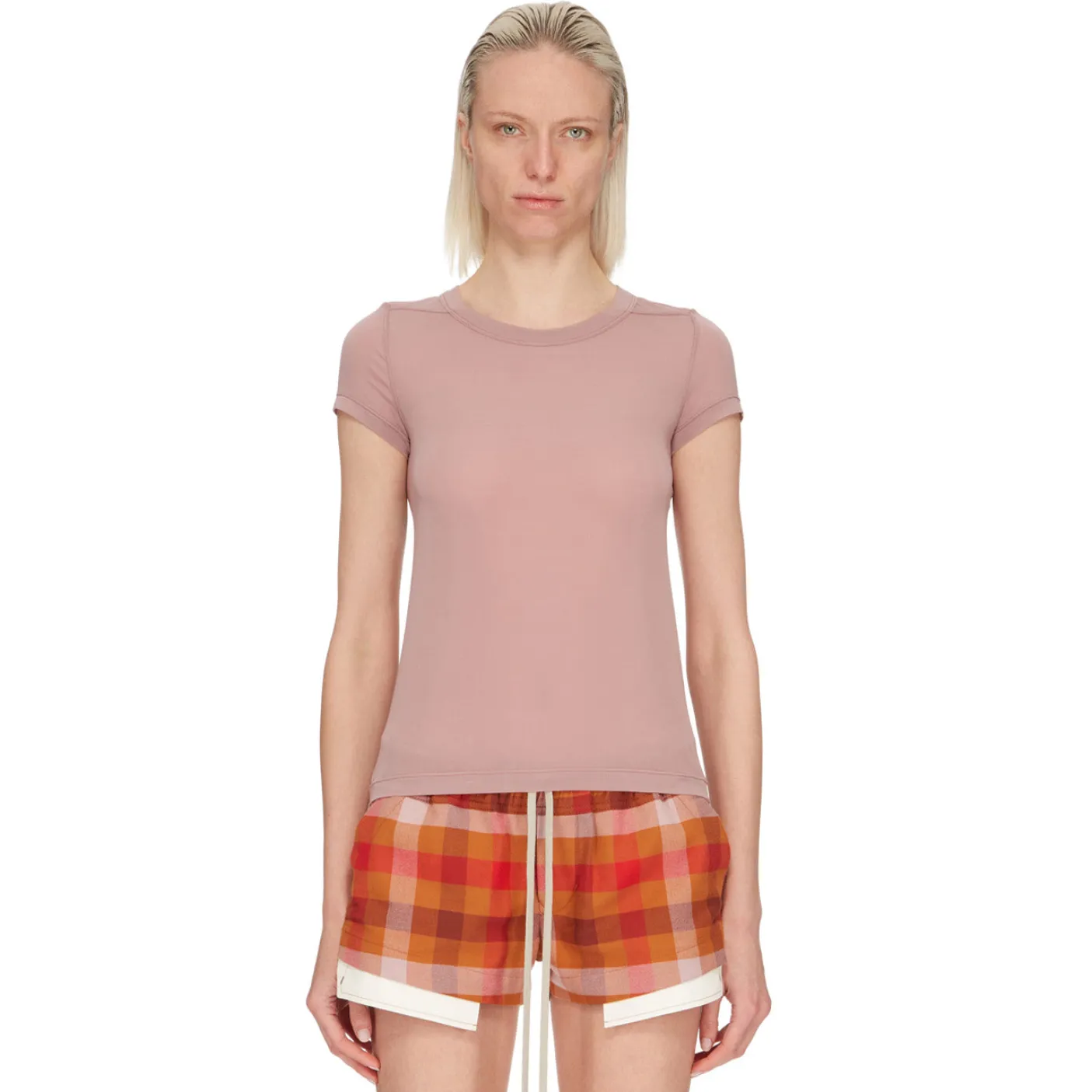 Rick Owens Womens Cropped Level T-Shirt Level