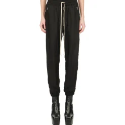 Rick Owens Womens Drop Crotch Satin Track Pants