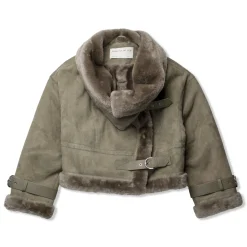 Shoreditch Ski Club Darling Cropped Shearling Jacket
