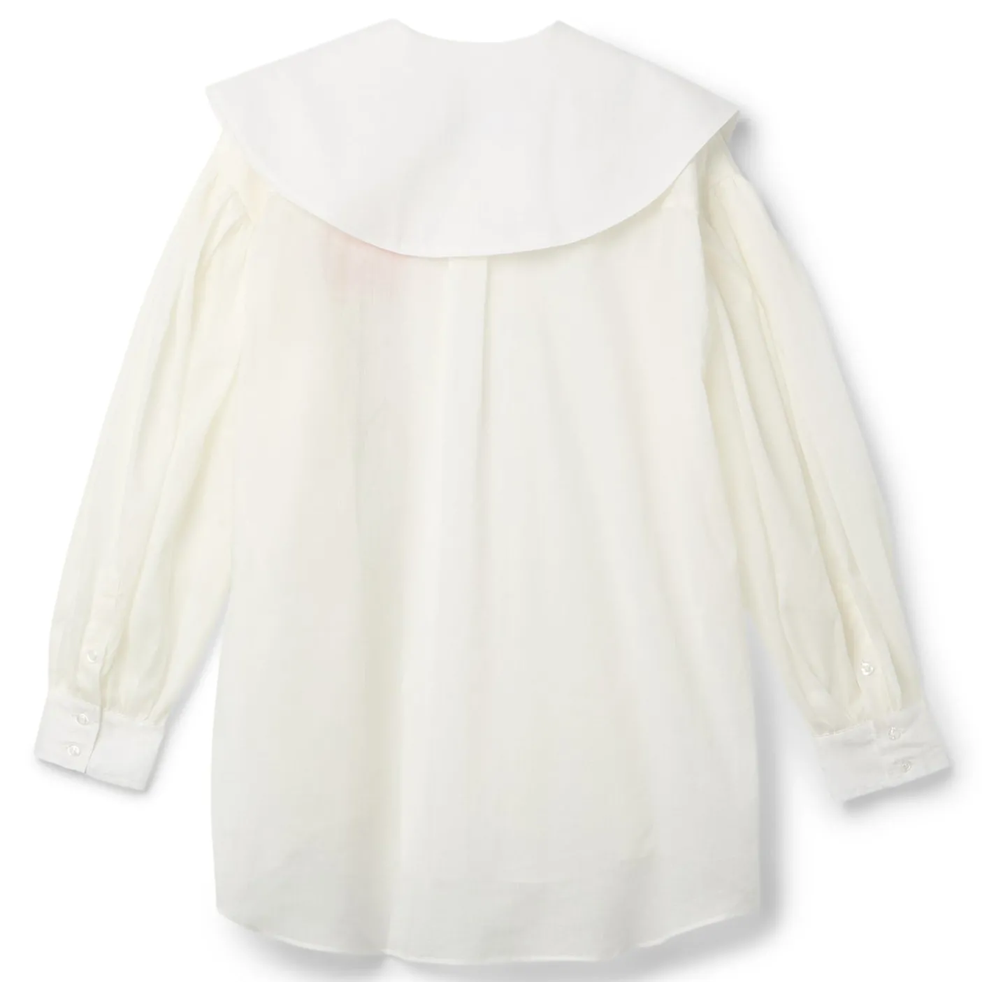 Simone Rocha Carnation Print Sailor Collar Puff Sleeve Shirt