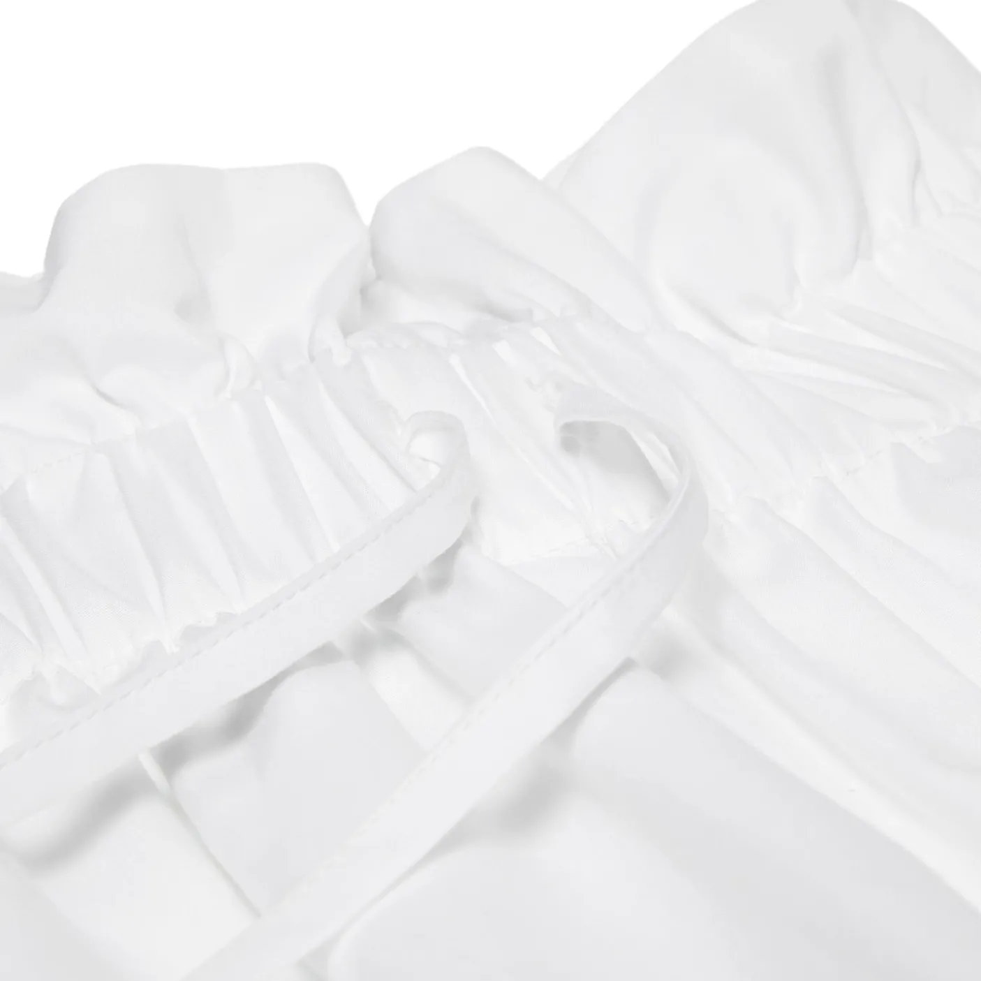 Simone Rocha Elasticated Cropped Ruffle Waist Trousers
