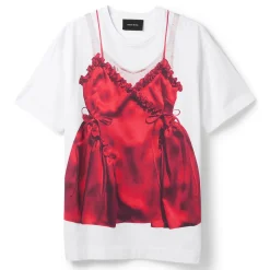 Simone Rocha Negligee Trompe L'Oeil Print Short Sleeve T-Shirt