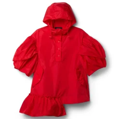 Simone Rocha Ruffle Detail Petal Sleeve Cagoule