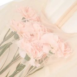 Simone Rocha Stuffed Carnation Square Neck Dart Dress