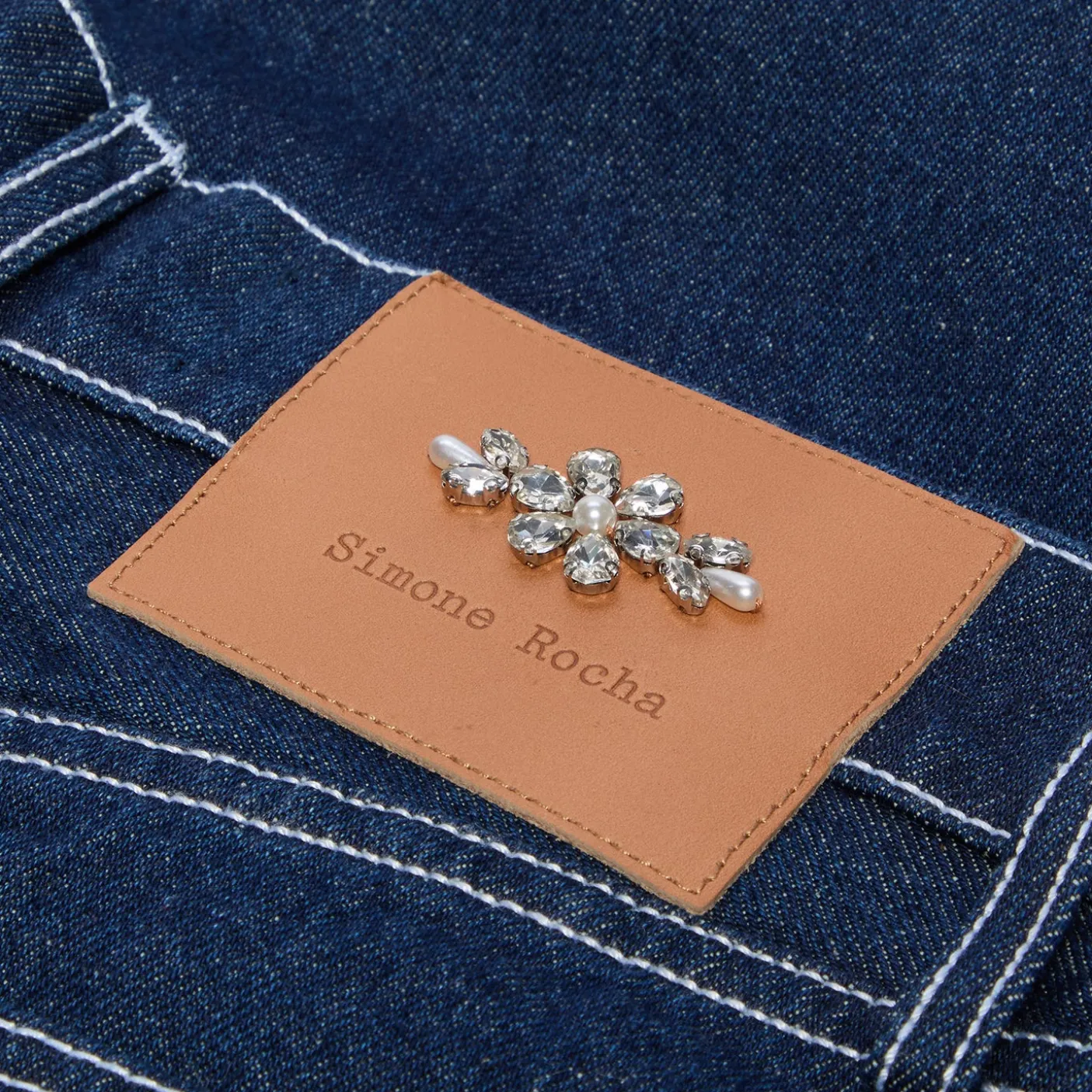 Simone Rocha Wide Leg Puddle Jeans